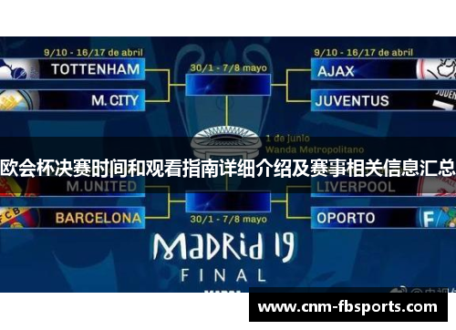 欧会杯决赛时间和观看指南详细介绍及赛事相关信息汇总