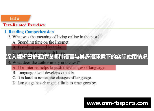 深入解析巴舒亚伊说哪种语言与其多语环境下的实际使用情况